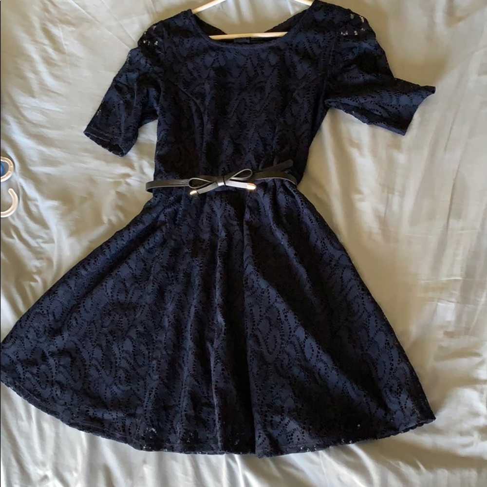 Navy blue lace dress